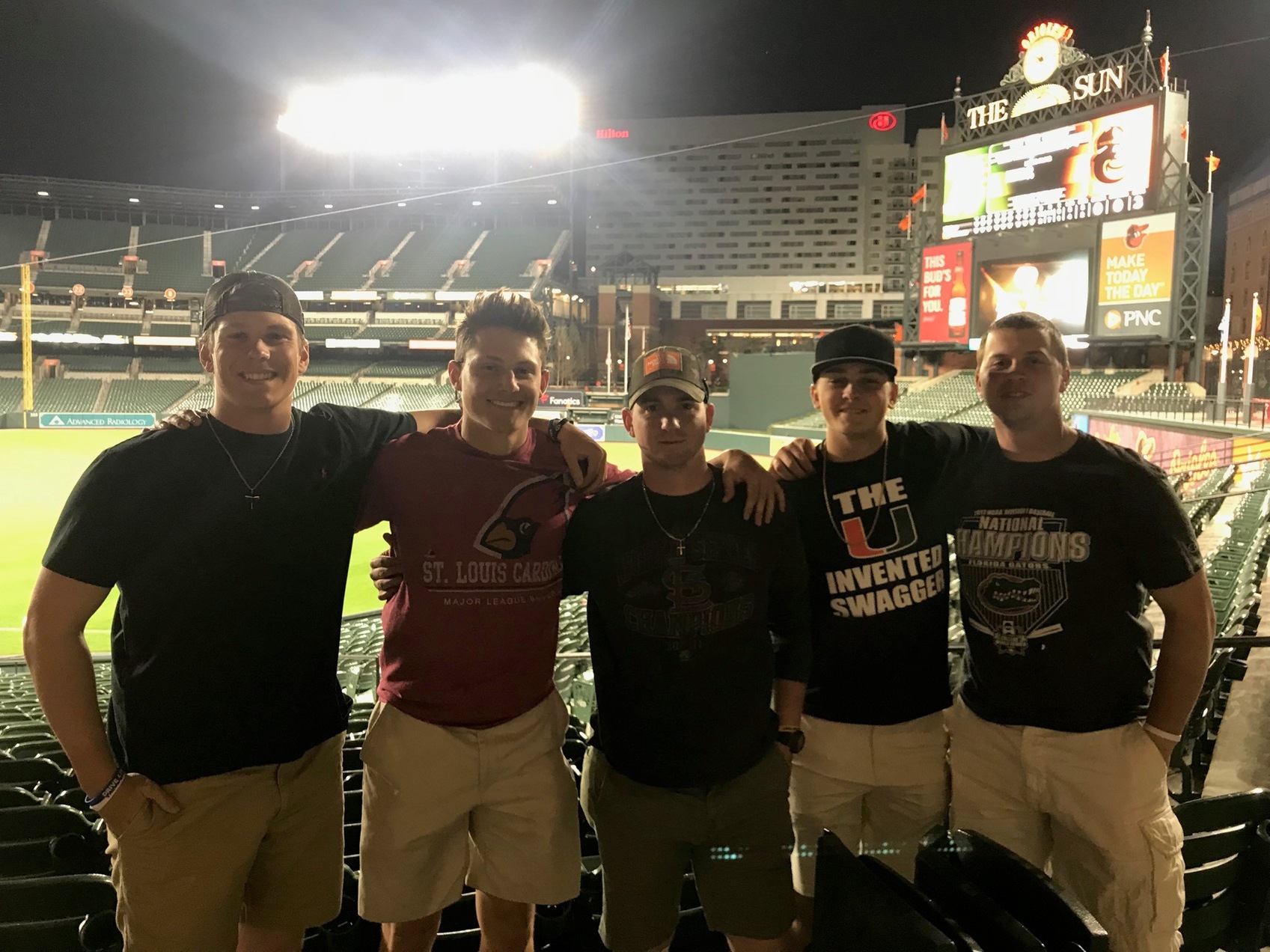 Catamounts attending an O's game at Camden Yards 